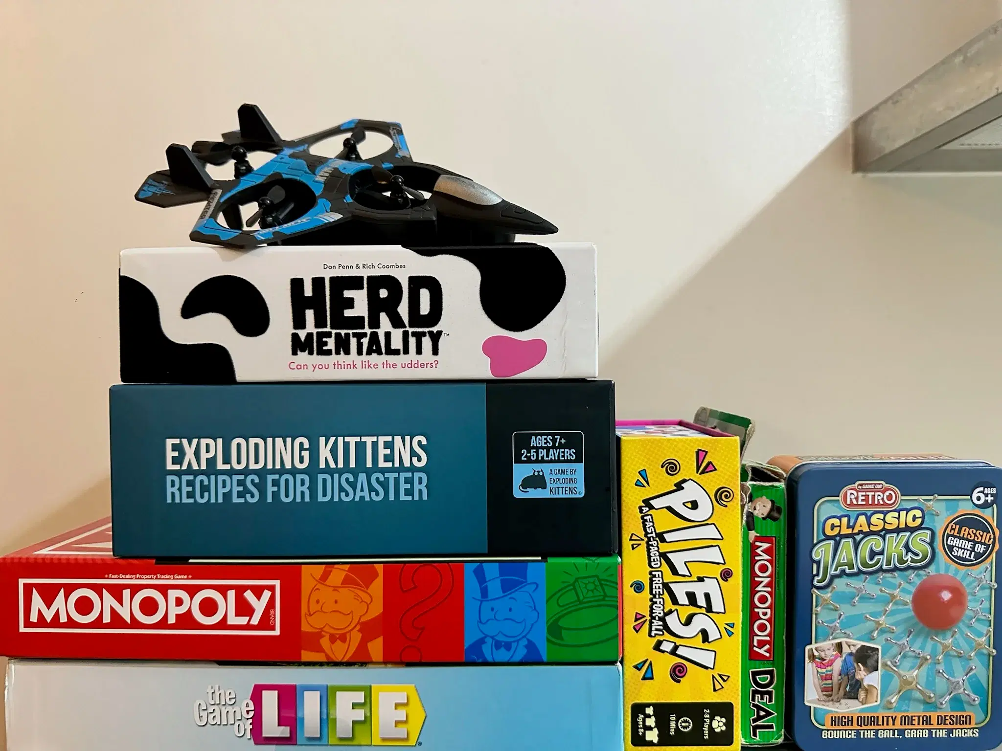 Board game set up on a table for game night